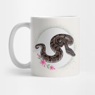 Axanthic Ball Python Floral Theme Mug